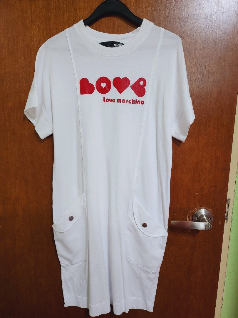 Love moschino white dress online