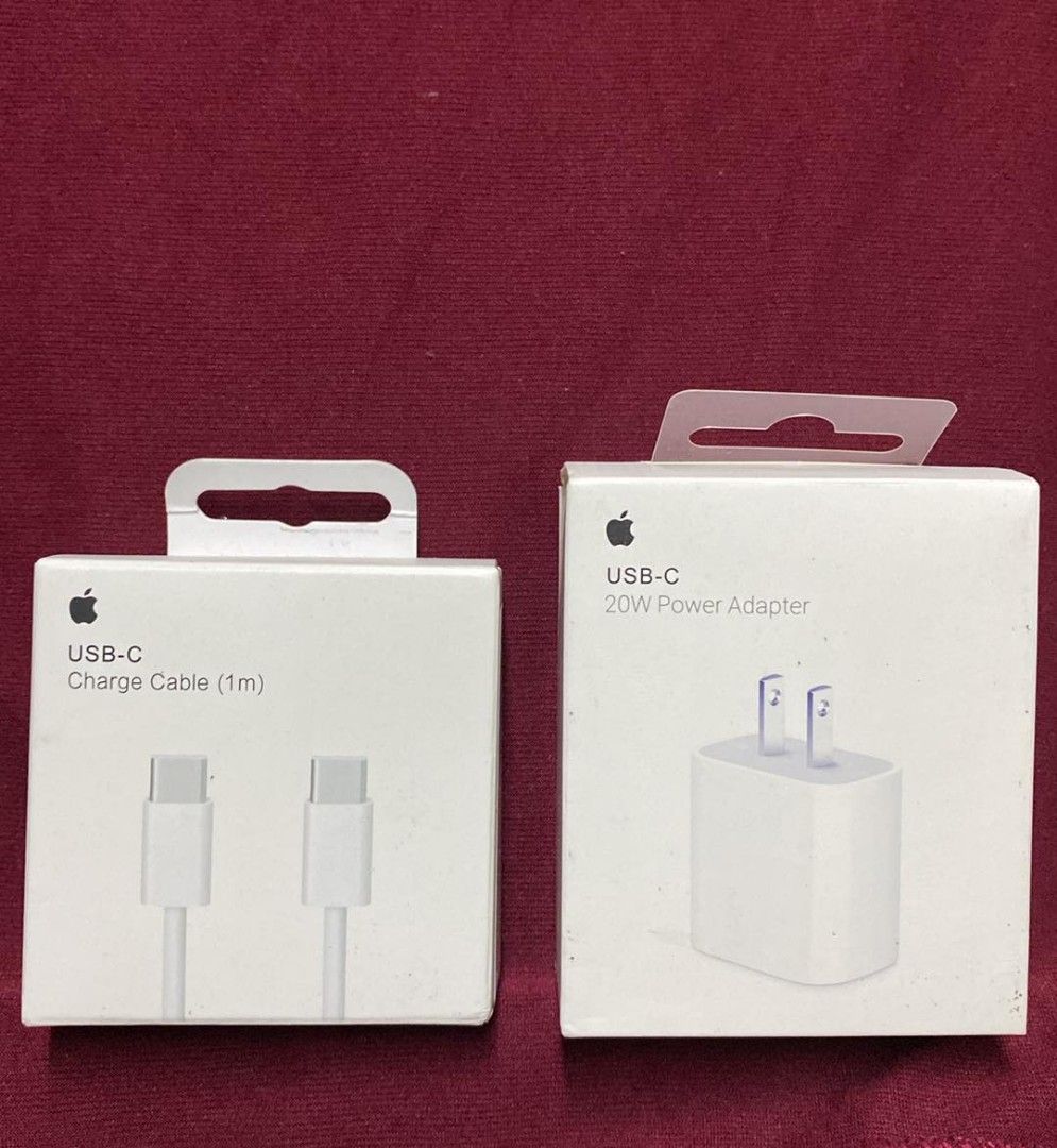 MacBook charger USB-C CABLE & 20W USB-C ADAPTER (Category: Chargers & Cables) located in Manila. Submitted by milasgadgetph (Listing ID 1308053863, Image 1). Description: .