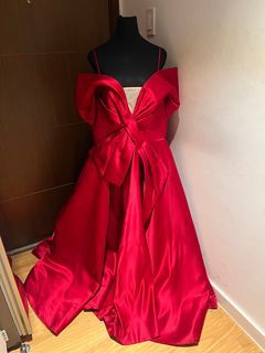 Mikado Red Gown (Thick Fabric)