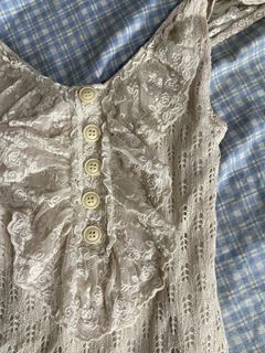 mini lace frill dress dainty vintage