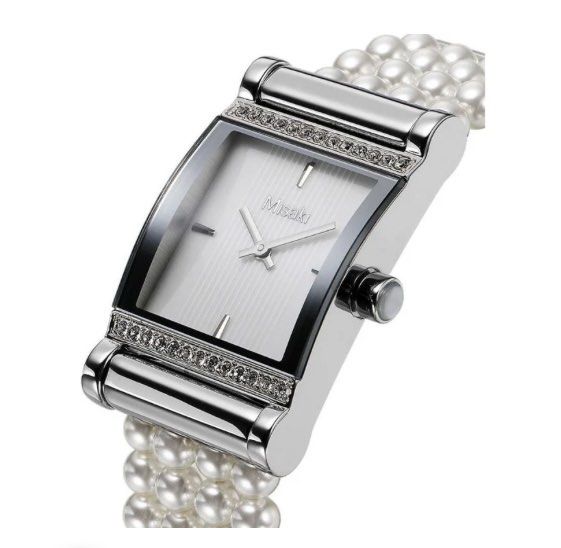 MISAKI PARISIENNEWH WOMEN S WHITE PEARL STRAP WATCH
