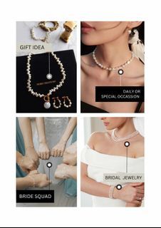 Modern Pearl Jewelries for  GIFTING, DAILY, ELEGANT, OFFICE, BRIDESMAID GIFT, BRIDE ACCESSORY