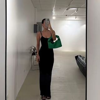 Most Elegant and Sexy Skims Ins. Black Bodycon Long Maxi Dress / Beach Summer Dress