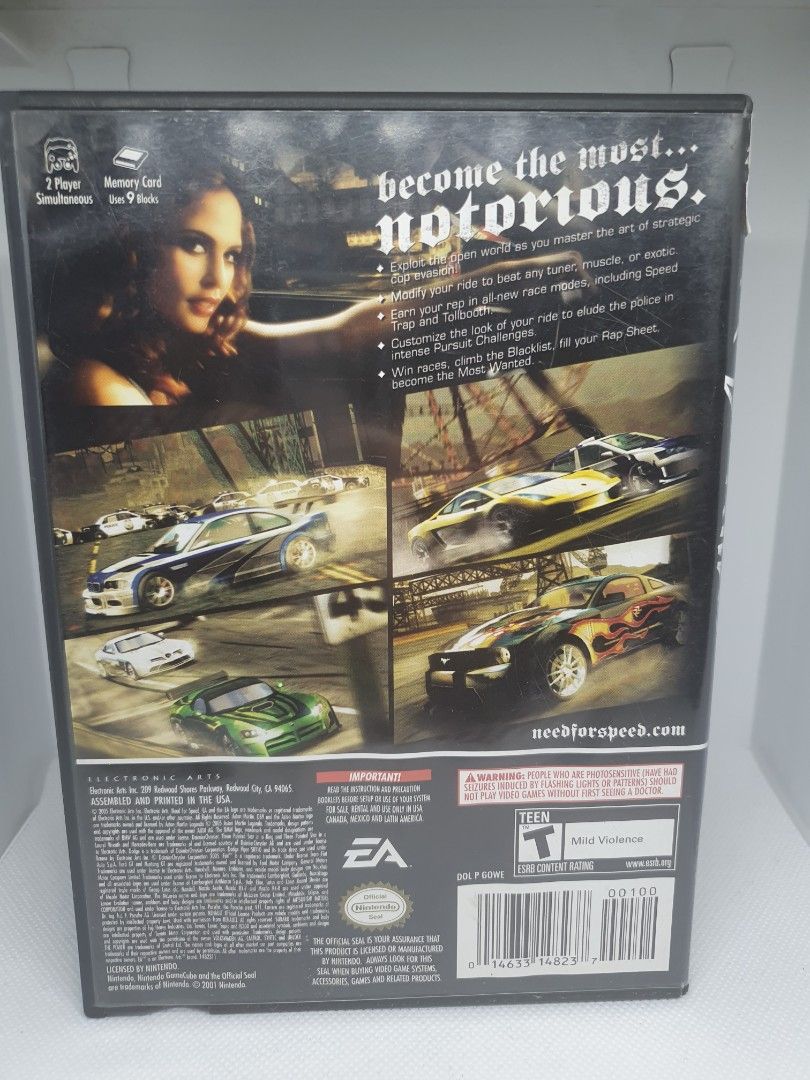 Need For Speed Most Wanted (Nintendo Gamecube) (Category: Nintendo) located in Quezon City. Submitted by itemsforadoption (Listing ID 1308057983, Image 2). Description: Rfs: Its 2024! Happy New Year! Hoping you have a good year ahead of you! If you have questions feel free to send a message. Though I'll most likely be able to reply from 10am to 8pm. Please be patient and understanding. Decluttering games and items that I've picked up or for frien
