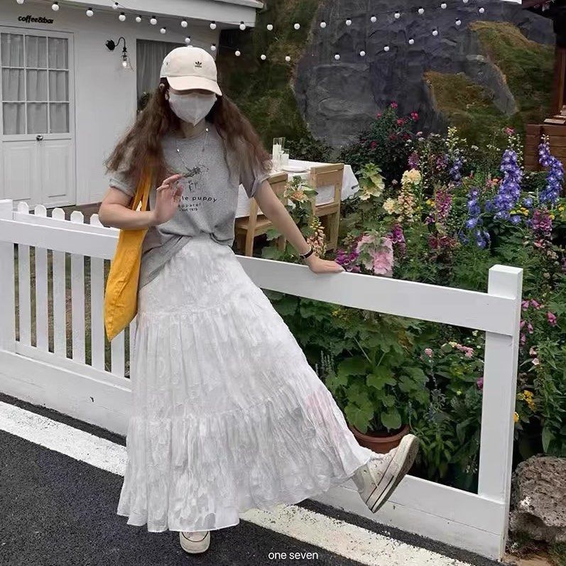 Puffy midi skirt style shop