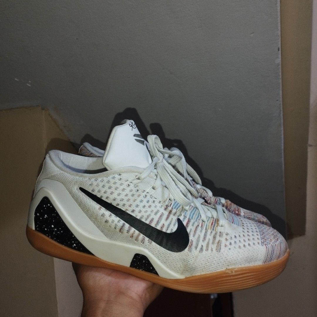 Nike Zoom Kobe 9 Premium White Black Gum Men s Fashion Footwear Sneakers on Carousell