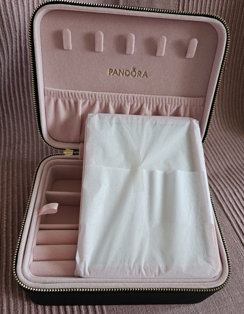 PANDORA Jewellery Box in black latest BNIB Women s Fashion Jewelry Organisers Accessory holder box organizers on Carousell
