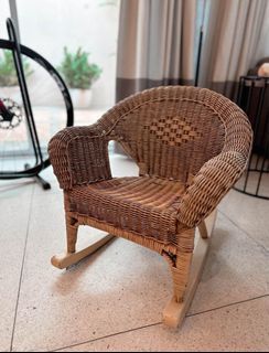 Rattan Rocking Chair Kids and Adult can fit