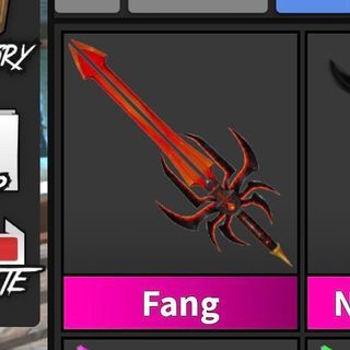 Roblox Murder Mystery 2 Mm2 Fang Weapon Halloween Red Godly Knife