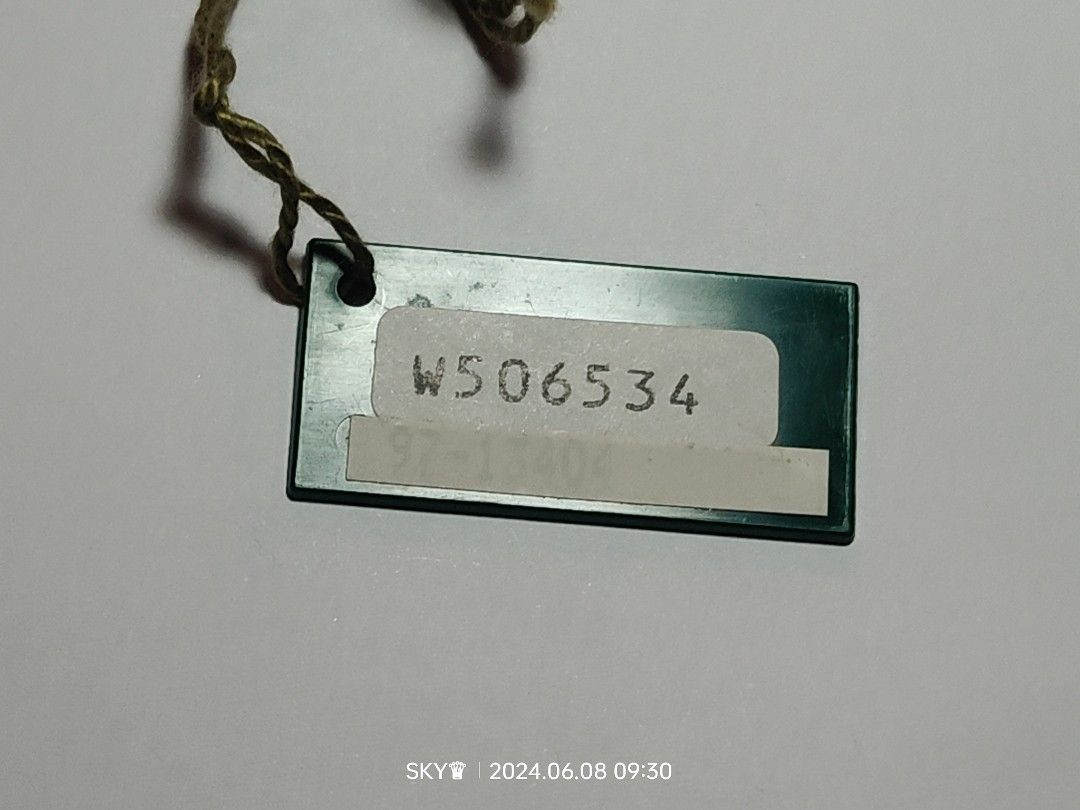 Rolex W serial swimpruf tag for box set (Category: Luxury Watches) located in Quezon City. Submitted by sky_sale (Listing ID 1307962840, Image 1). Description: rolex W serial swimpruf tag year 1995 also available rolex box booklet manual tags link bezel leather card holder wallet tag translation calendar case plastic submariner Datejust Daytona explorer gmt.