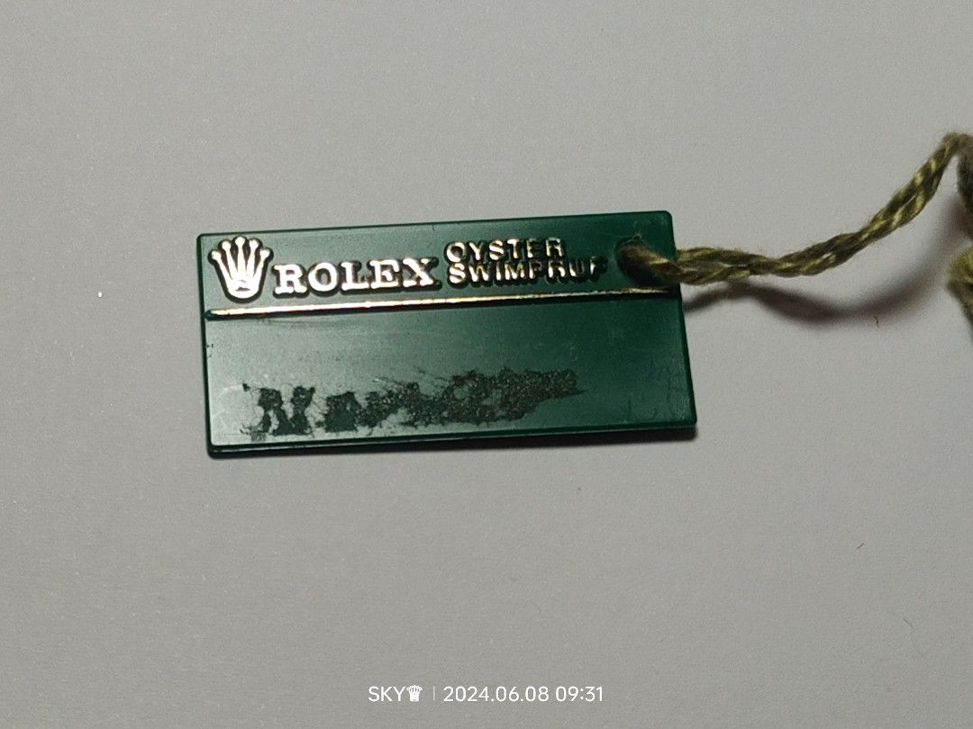Rolex W serial swimpruf tag for box set (Category: Luxury Watches) located in Quezon City. Submitted by sky_sale (Listing ID 1308025067, Image 2). Description: rolex W serial swimpruf tag year 1995 also available rolex box booklet manual tags link bezel leather card holder wallet tag translation calendar case plastic submariner Datejust Daytona explorer gmt 1 2 milgauss.