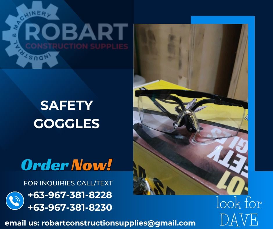 SAFETY GOGGLES (Category: Construction Tools & Equipment) located in Caloocan City. Submitted by gabo. (Listing ID 1308005375, Image 1). Description: SALE❗ ❗ ❗ SALE❗ ❗ ❗ SALE❗ ❗ ❗ LOOK FOR: Dave T. Cariño 0 9 6 7 3 8 1 8 2 2 8 / 0 9 6 7 3 8 1 8 2 3 0 7 7 4 6-6 1 4 8 / 7 0 0 2- 2 8 7 2 / 8 6 3 6-3 0 0 5 𝑹𝑶𝑩𝑨𝑹𝑻 𝑪𝑶𝑵𝑺𝑻𝑹𝑼𝑪𝑻𝑰𝑶𝑵 𝑺𝑼𝑷𝑷𝑳𝑰𝑬𝑺 📍S&L BUILDING, 1ST & 2ND FLOOR, 1405 YUSECO ST, STA CRUZ, MANILA SEND US MESSAGE FOR INQUI