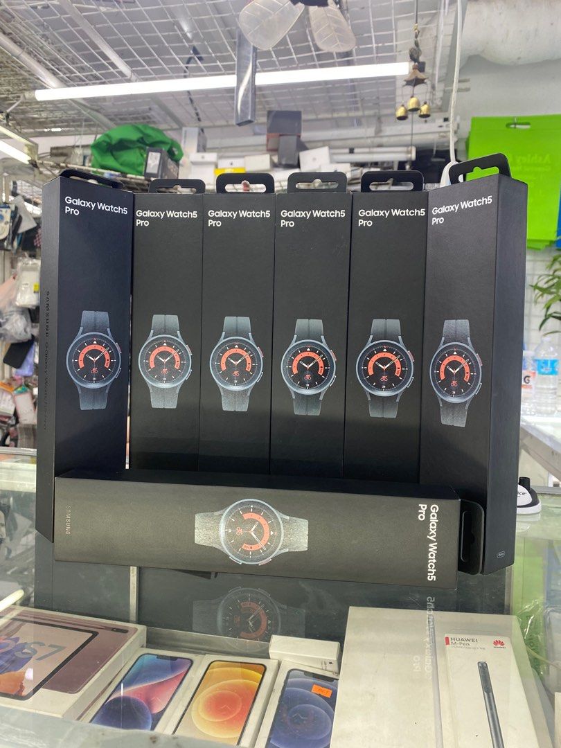 Samsung Galaxy Watch 5 pro 45mm (Category: Wearables & Smart Watches) located in San Juan City. Submitted by rodelmarllemit (Listing ID 1307968370, Image 1). Description: Brandnew Samsung Galaxy Watch 5 Pro 45mm Color: Black Titanium, Gray Titanium 1 Year Warranty Mode of Payment: •Cash •Bank Transfer •GCash & Pamaya Installment: •Credit Card •Ggives Facebook Page: ASHLEY & LYN Facebook Page: JENNY TELECOM •Cash on Delivery •Shipping •Meet Up •Tr