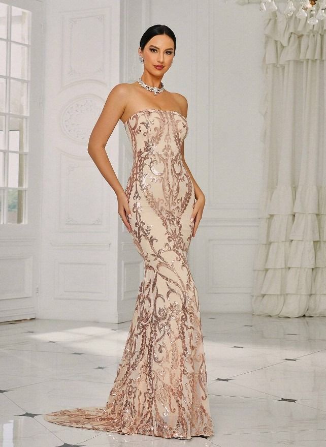 Evening Shein Party Dresses Shein Missord Sequin Tube Formal Party