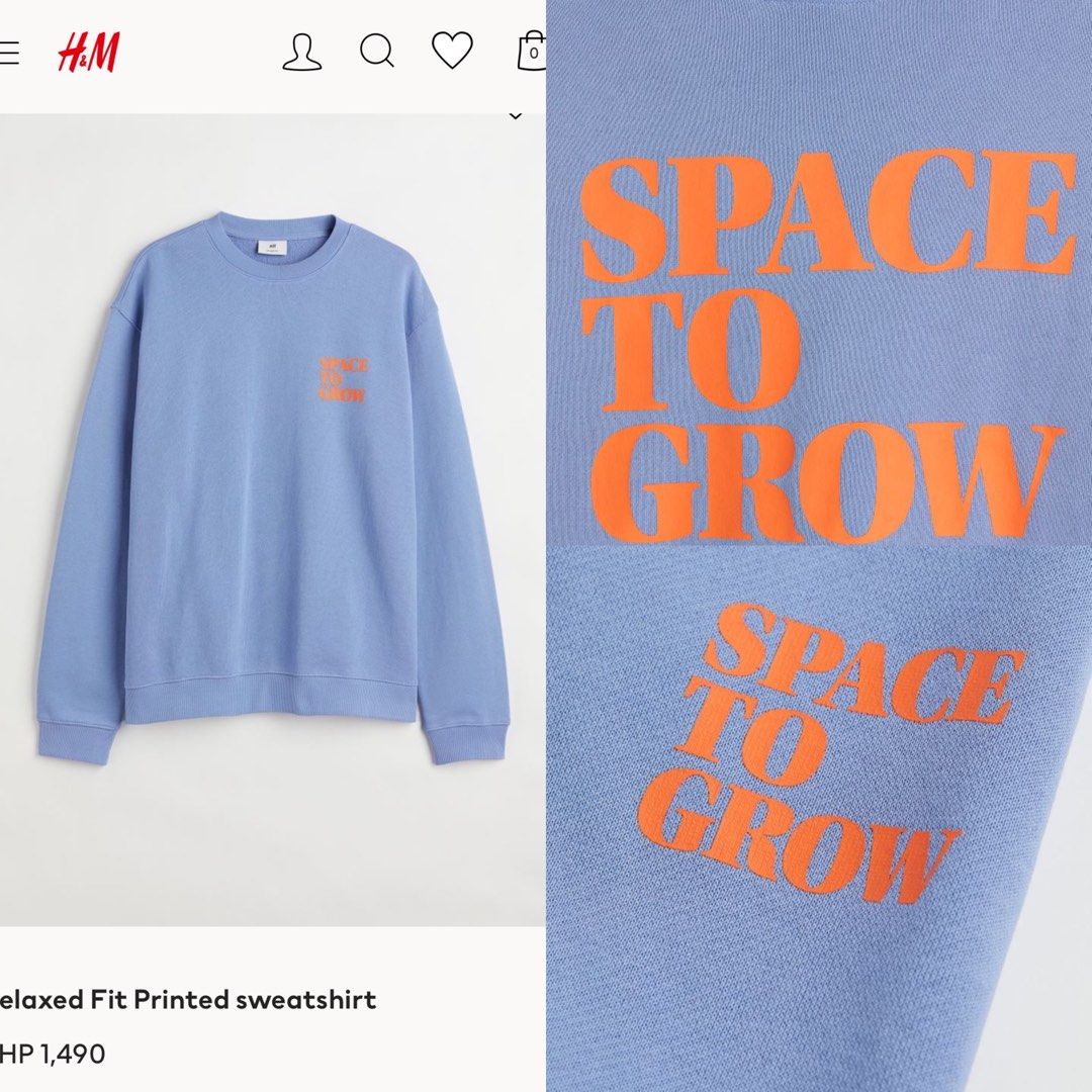H&m space sweatshirt shop