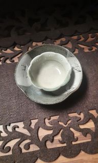 Stoneware dish 5 and 3 inches set of 2 cute bowls