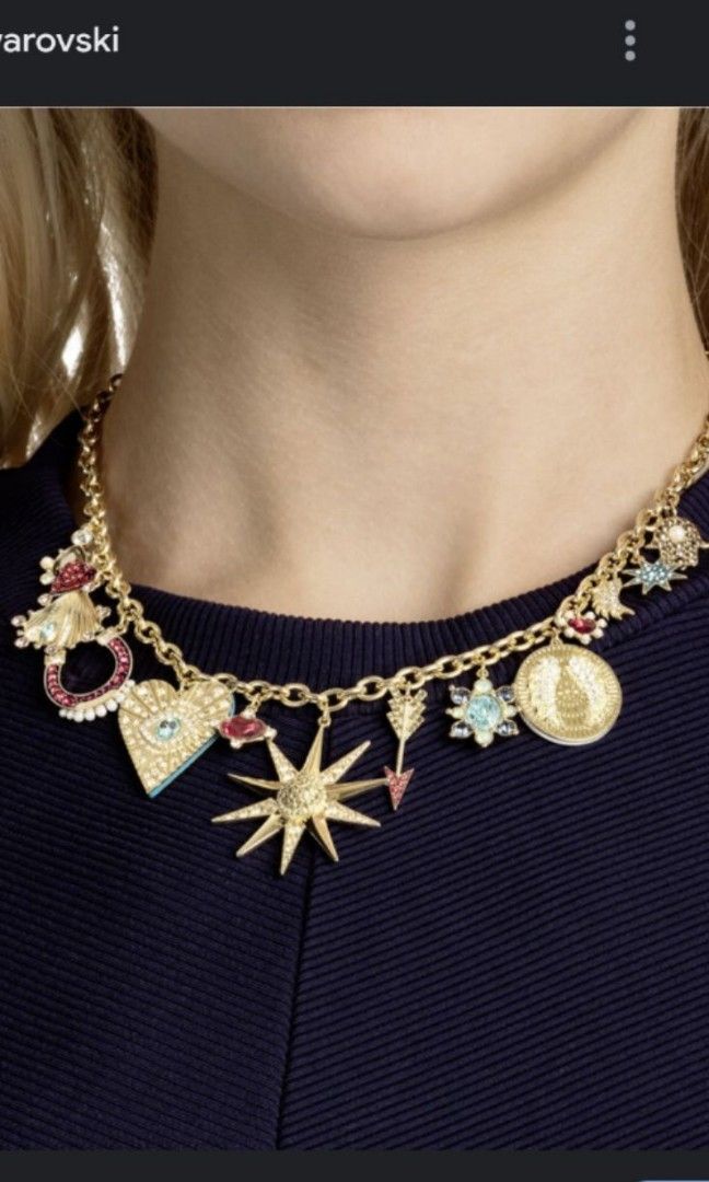 LUCKY GODDESS CHARMS スワロフスキー ネックレス ゴールド Swarovski Lucky Goddess Necklace Lucky Goddess Necklace Swarovski