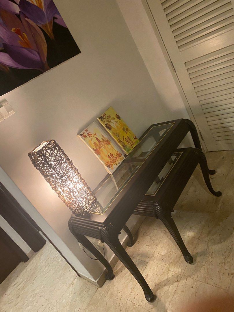 Table Set (Category: Tables & Sets) located in Singapore. Submitted by niallsaurus (Listing ID 1307985177, Image 2). Description: big table $45 length: 133cm height: 68cm breadth: 46cm small table $20 length: 70cm height: 54cm breadth: 61cm take both for $50 self collection only at my place near dakota mrt.