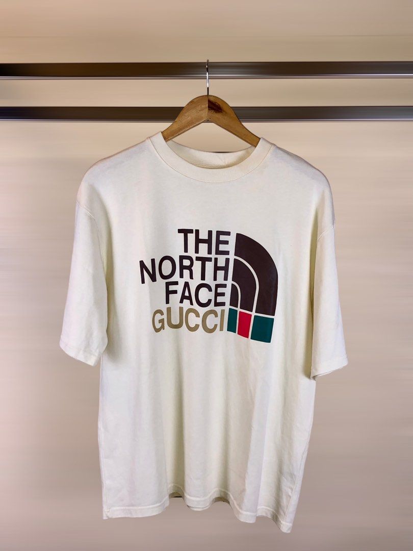TNF Gucci Cream Shirt (Category: Luxury Apparel) located in Manila. Submitted by 12essentials (Listing ID 1307987128, Image 1). Description: 📌 Excellent Condition 📌 L on tag 📌 Length 27’ Width 21’.