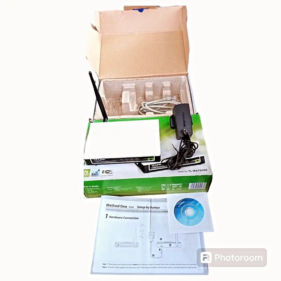 TPLink Wifi range extender (Category: Networking) located in Makati City. Submitted by meowmyella (Listing ID 1307987501, Image 1). Description: 💻 TP-Link WIFI range extender 💰PHP 500 only! ➡️ FREE D-LINK INTERNET SWITCH ➡️ In good working condition ➡️ See pictures for specifications and details 🖥️ Comment MINE or send the screenshot thru DM of the items you wished to purchase. 💸 Mode of payment thru GCASH or Bank Transfer. 🚚 Metro Manila: L