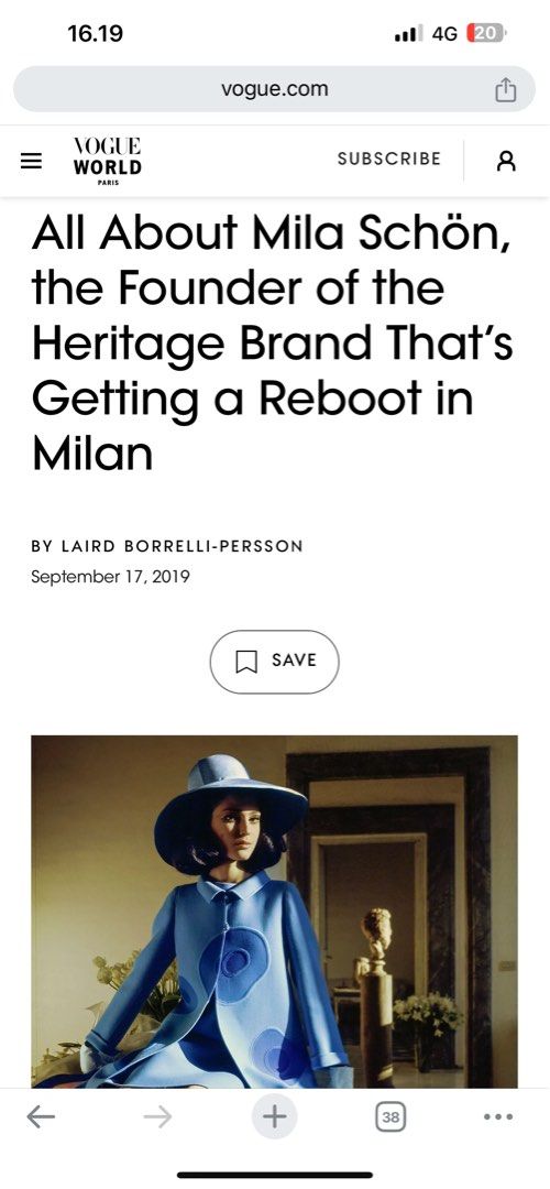 Vintage] Authentic Original Tas Kulit Mila Schon Italy, Fesyen