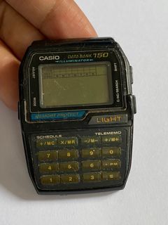 Vintage Casio DBC 1500 Data Bank Digital Calculator Watch For Repair/Restore