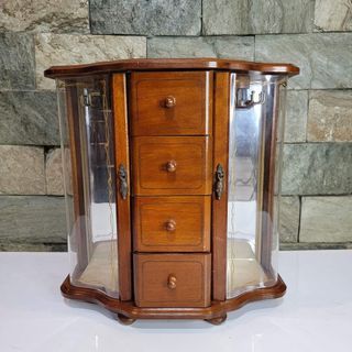 Vintage Musical Jewelry Cabinet / Box