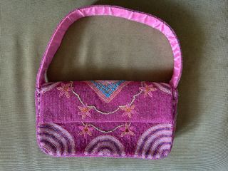 Vintage pink beaded bag