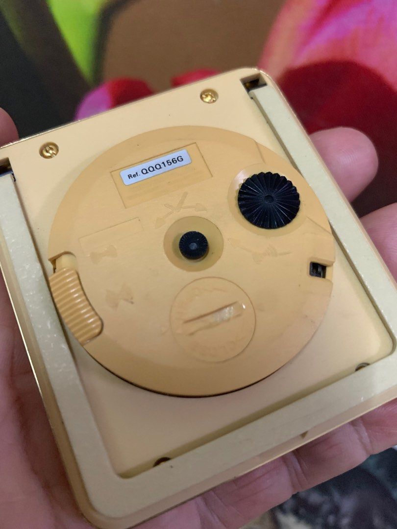 Vintage Seiko Quartz Travel Alarm Clock QQQ156G Retro Art Deco