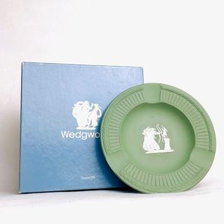 WEDGWOOD ROUND ASHTRAY PIN TRAY JASPERWARE Vintage Collectible Made In England