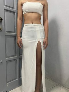 White Top and Skirt Co-ords