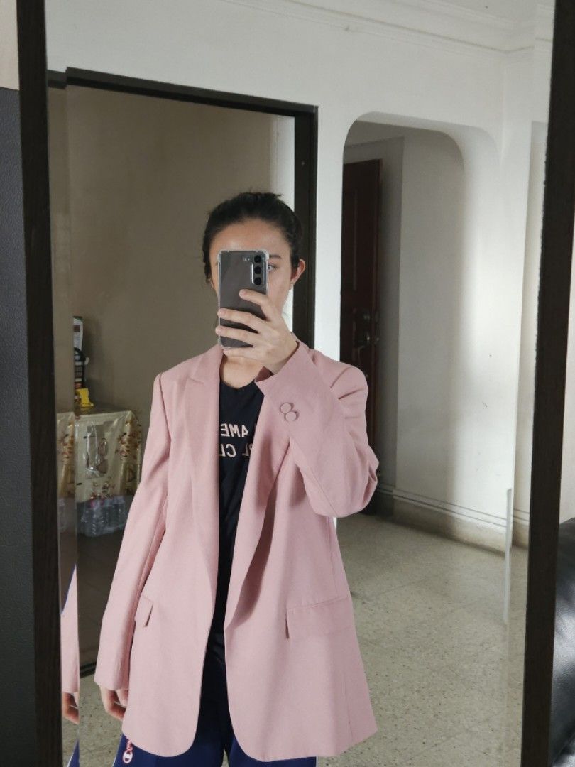 Zara pink blazer on sale