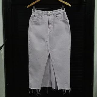 Zara Trafaluc Long Denim Skirt (Lavender Color)