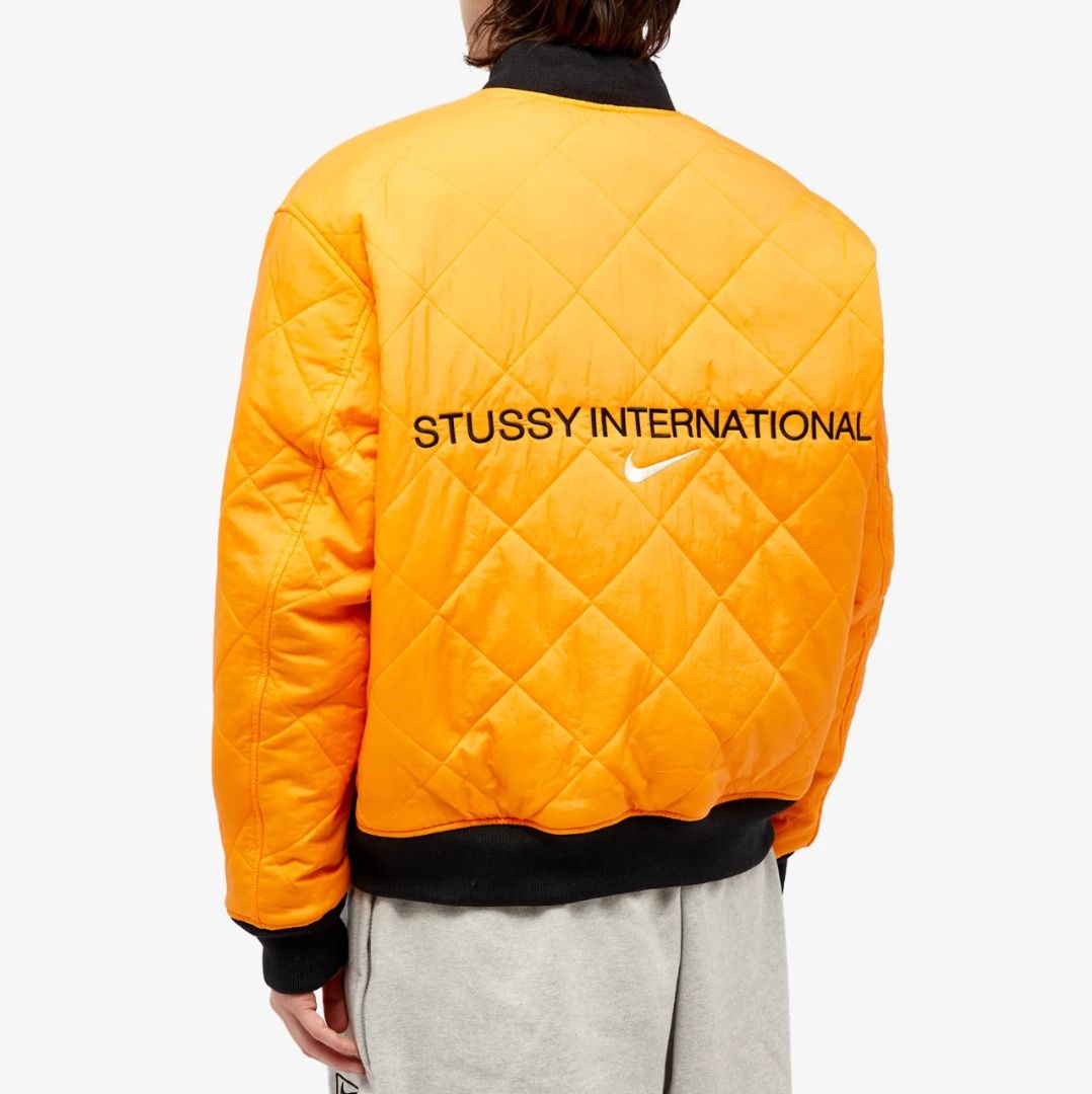 100 Authentic Nike x Stussy Reversible Jacket in Olive Mandarin Sail size Large L Men s Fashion Coats Jackets and Outerwear on Carousell
