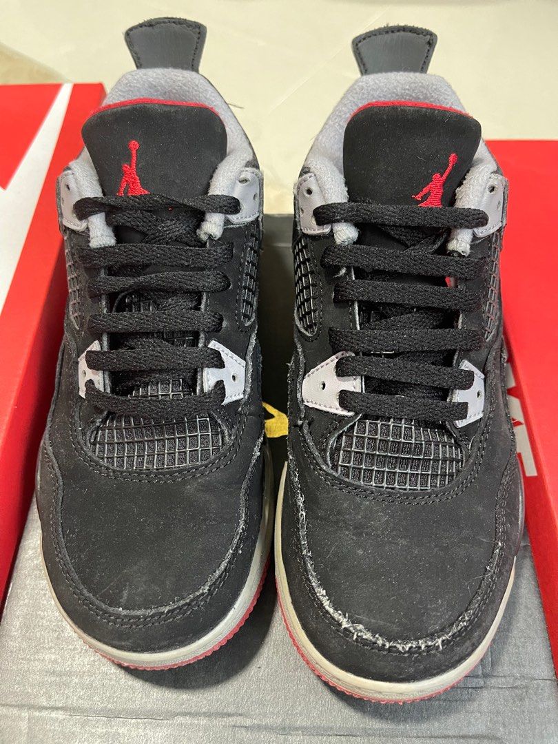 2018 Jordan Retro 4 Bred Black Red Shoes 13C