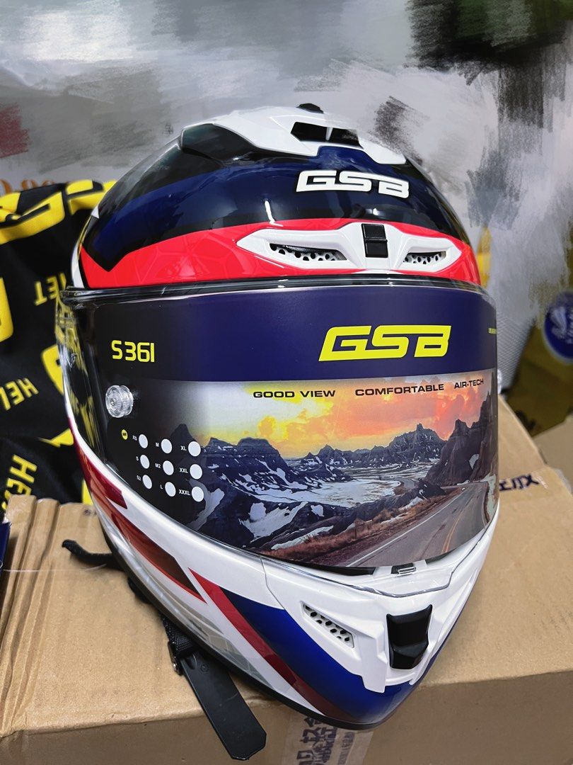 GSB s361 motorbike helmet, 電單車買賣- Carousell