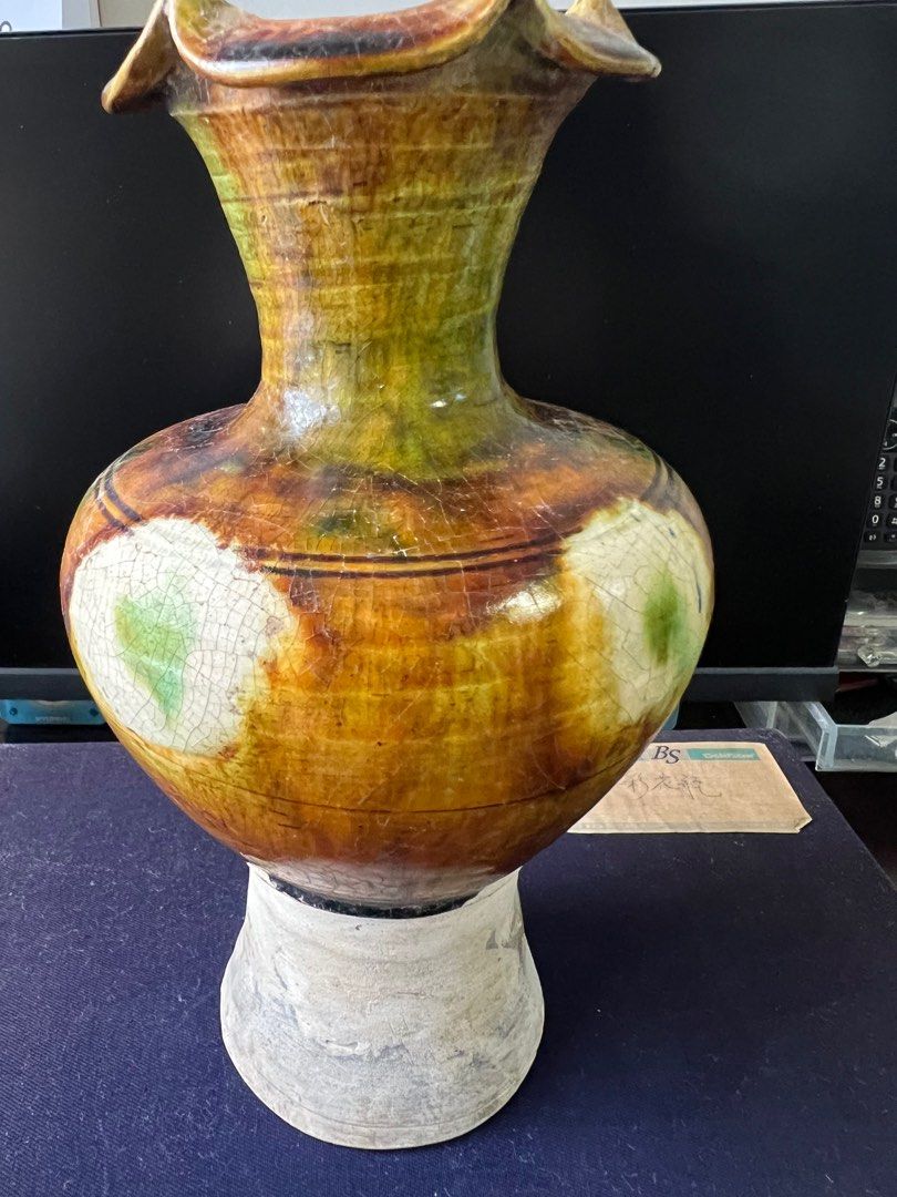 中国 唐三彩 花瓶 47cm 唐三彩花瓶（宋）, 興趣及遊戲, 收藏品及紀念品, 古董收藏- Carousell