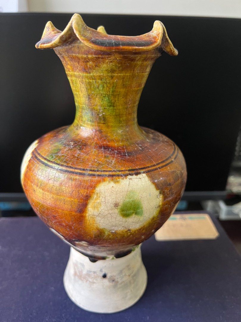 唐三彩　花瓶　タサチ　最大幅約13㎝　東里7-0131① 唐三彩 花瓶 タサチ 最大幅約13㎝ 東里7-0131①