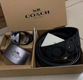 - COACH Mens Replaceable Bucket Belt Set- up to 42 inches