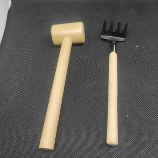 AN96 "8inches to 7 inches Wooden Hammer and Wooden Rake Shovel from UK for 65 each