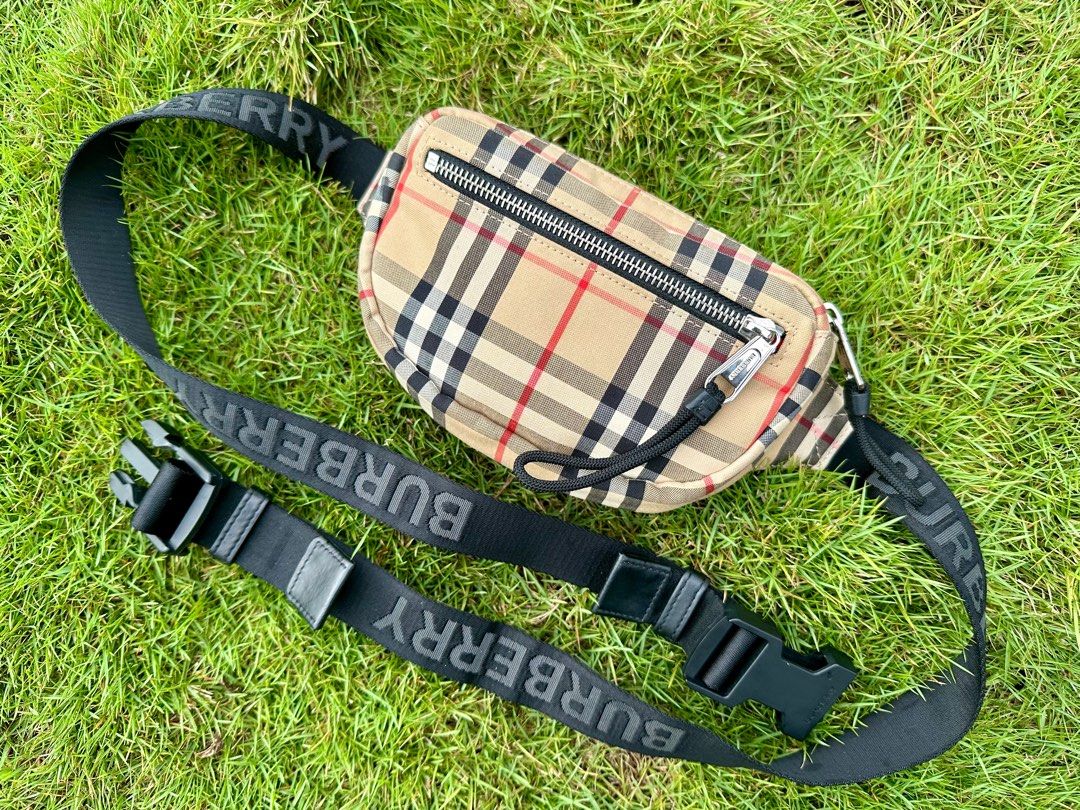 Small vintage check cannon bum bag outlet