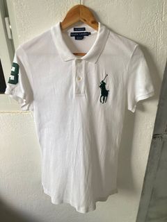 Authentic Polo Ralph Lauren Big Logo The Skinny Polo for Women’s No.3, Size L dimes is 18 X 27.4 - 29