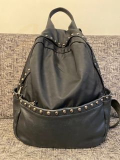 BACKPACK NYLON /leather combination large size