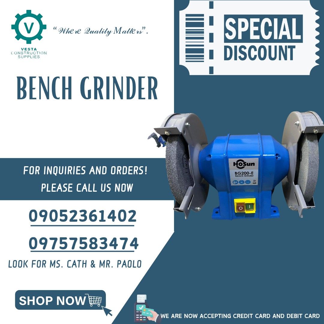 BENCH GRINDER (Category: Construction Tools & Equipment) located in Manila. Submitted by cathvesta_sales (Listing ID 1308145854, Image 1). Description: .
