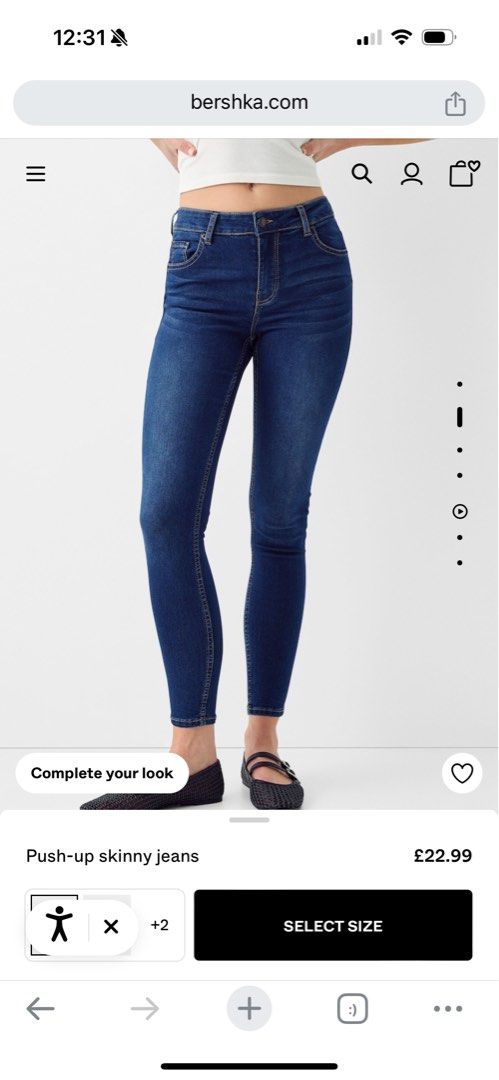 Bershka Push Up Jeans Dark Blue Women s Fashion Bottoms Jeans Leggings on Carousell