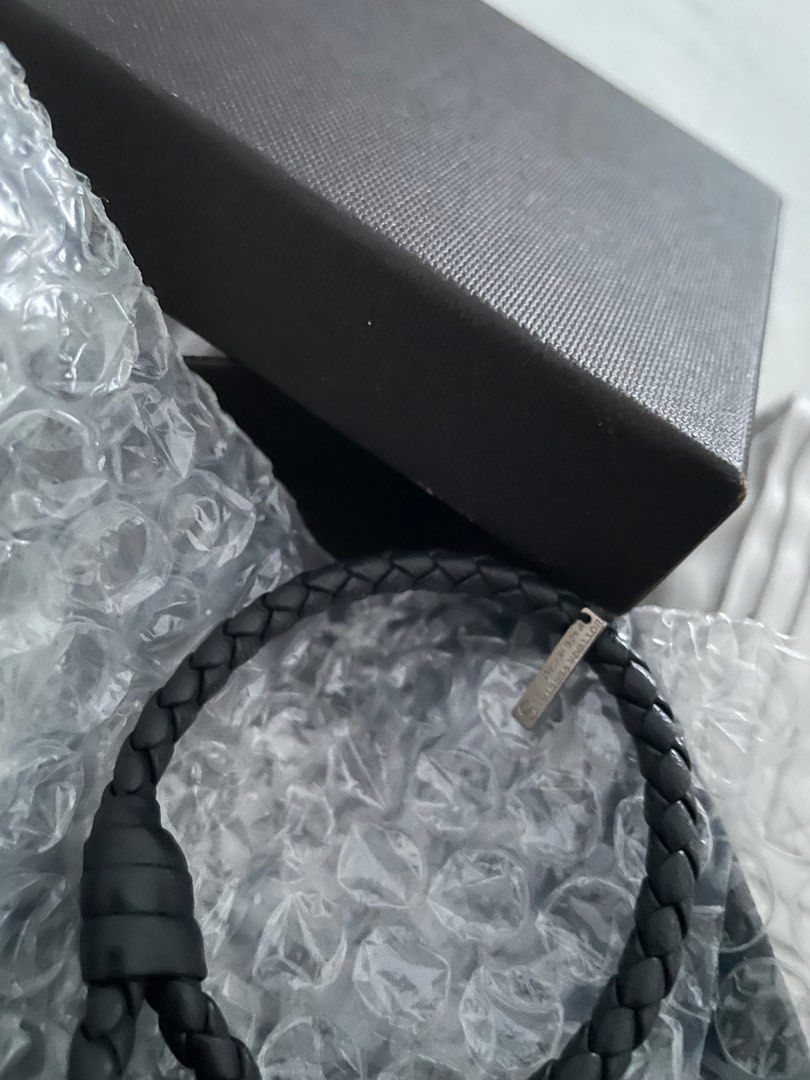 Bottega Veneta intrecciato Nappa bracelet black S Luxury Accessories on Carousell