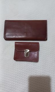 Brown Leather Wallet & Purse Men Bundle