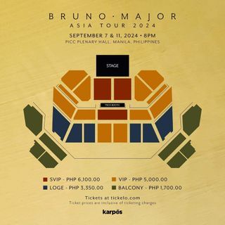 Bruno Major's Asia Tour Manila 2024 Balcony tickets