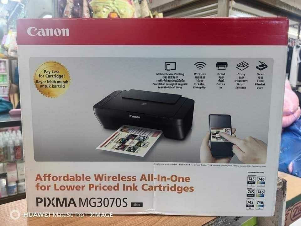 Canon printer (Category: Printers, Scanners & Copiers) located in Manila. Submitted by saguittarian06 (Listing ID 1308164151, Image 1). Description: Canon printer Mg-3070s Affordable wireless all in one 👉🏻 mobile device printing 👉🏻Wireless 👉🏻Print /copy/scan.