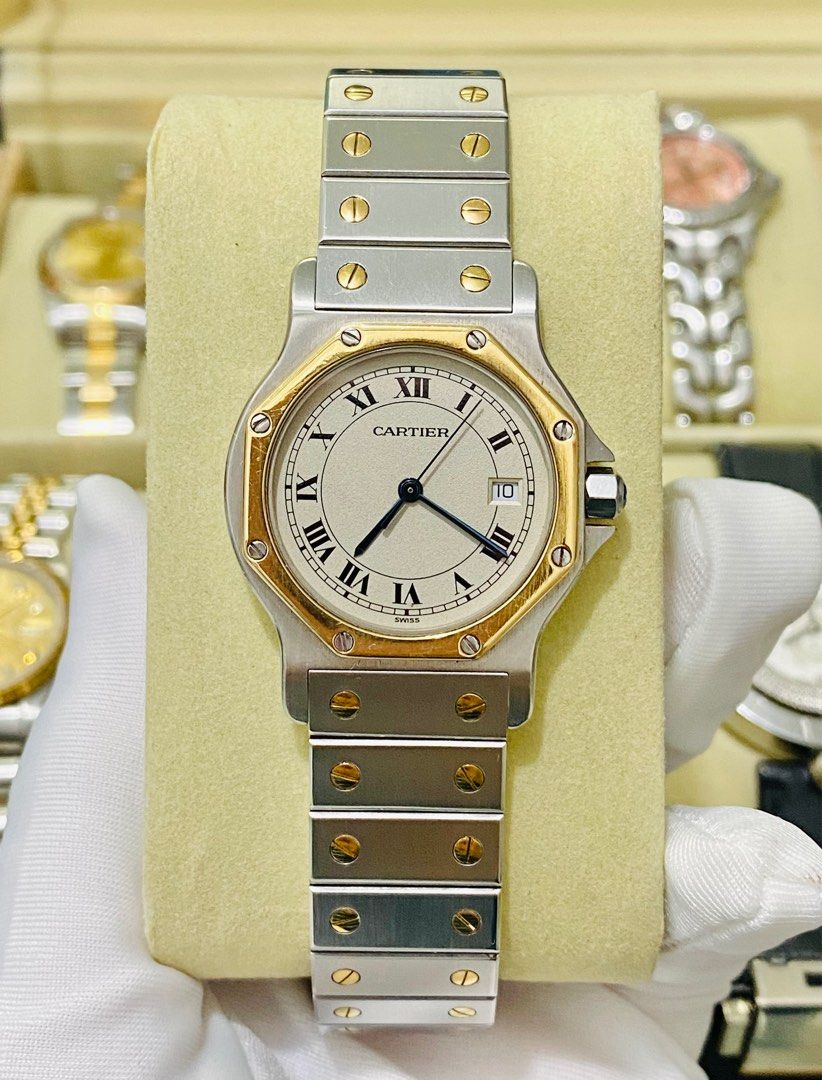 Cartier Santos Octagon Continuous Strap Original Luxury Watches on Carousell